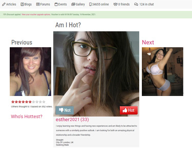 Hot or Not is another time-saving feature where you can browse through members photos and choose if your interested.